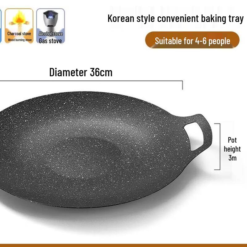 Embossed Maifan Stone Portable BBQ Plate Set