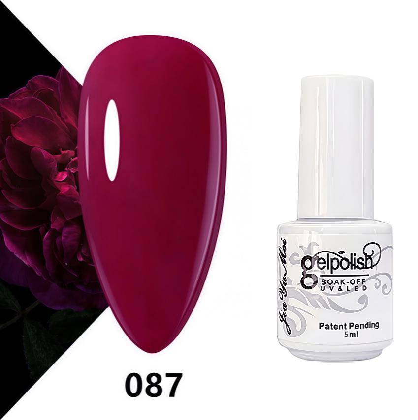 GELPOLISH Nail Art Set: Base, Top Coat, Transparent & White Gel Polishes