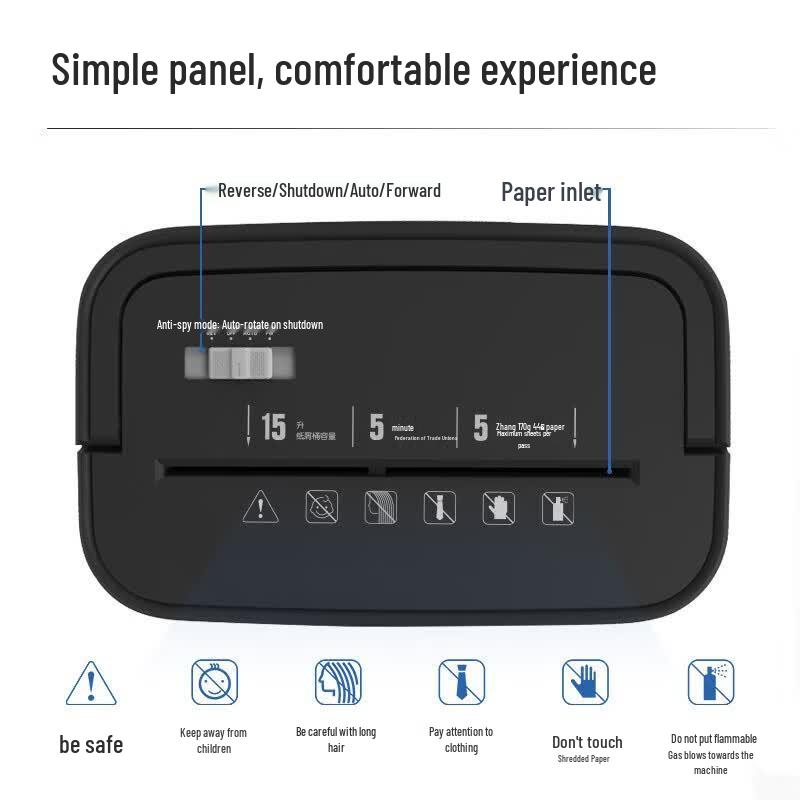 Deli Desktop Paper Shredder CN Plug (adapter Included)