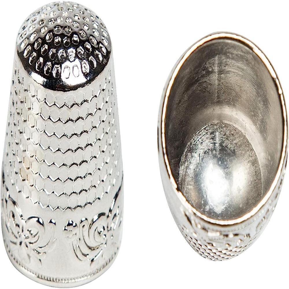 Metal 4Pcs 1.4*1.7*2.3CM/0.55*0.67*0.9in Hand Thimbles Needlework Safety Hand Sewing