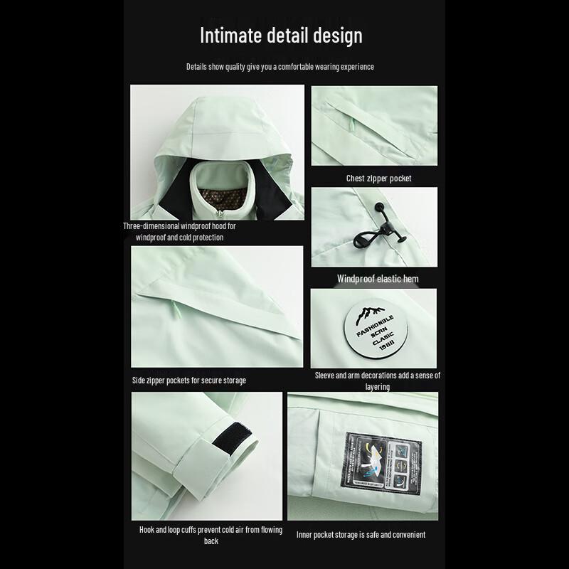 Huili Men's 3-in-1 Outdoor Waterproof Jacket