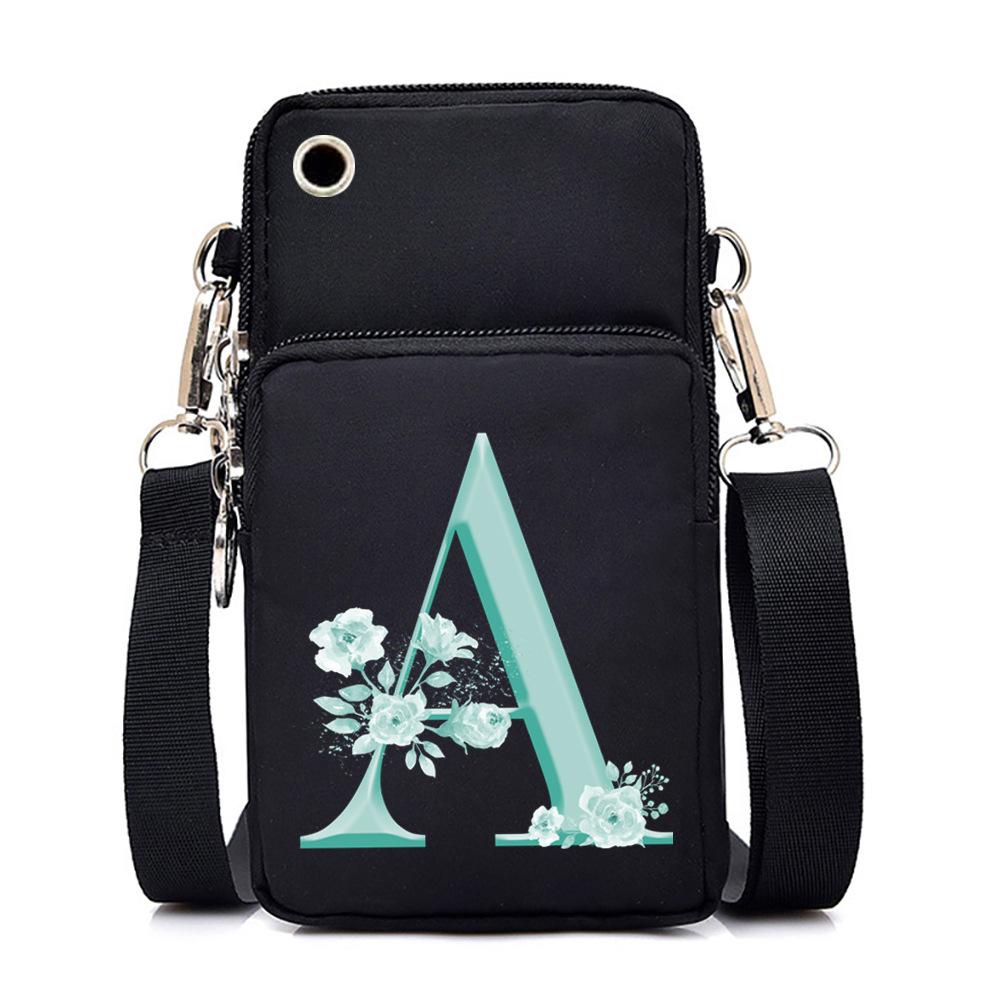 

Satchel printed letters trendy shoulder bag mobile phone change bag new model No specification