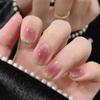 Artificial Nails Succulent Grape Pink Transparent Wearable Manicure Patches
