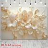 2D Modern Cream Floral Wall Art Backdrop, Photography Background for Studio Sessions & Luxury Brand Shoots