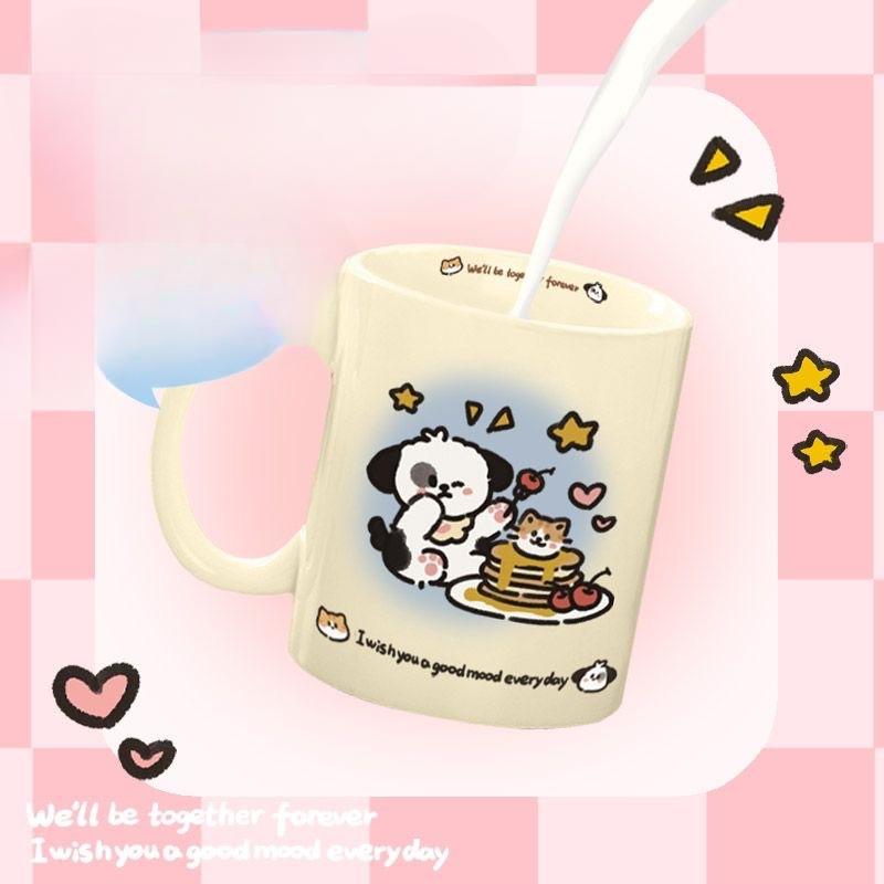 

Cute Cartoon Little Orange Cat Ceramic Mug Home Dormitory Water Cup Birthday Gift Business Personal Gift 301-400ml