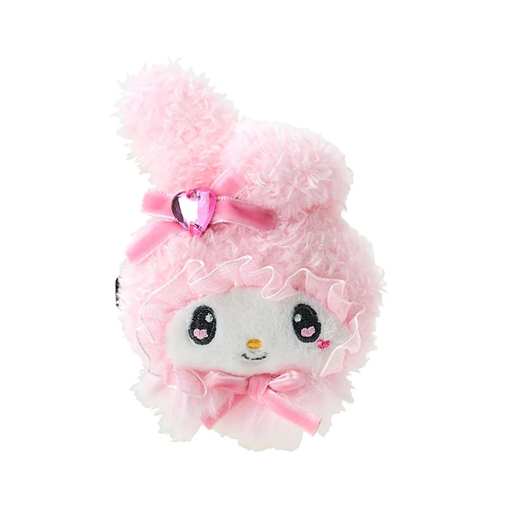 Sanrio My Melody Face Hair Clip Saro Polyester and Ages 3 and 552046 (Mellow Miusa) Steel, Up,