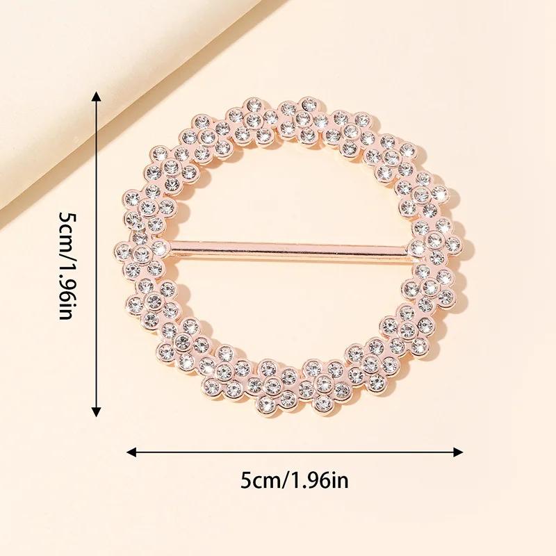 Cataramă multifuncțională din aliaj pentru eșarfă, rafinată, în formă japoneză, broșă de curea, cataramă pentru eșarfă cu diamante, la modă și versatilă