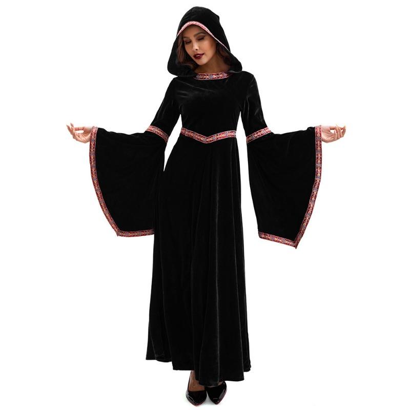 Halloween Parent-Child Costume Girls Party Costume Adult Medieval Burgundy Vampire