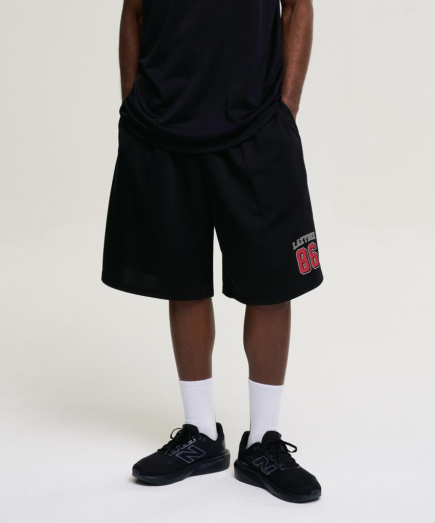 Leijibi Riesen Passform Jersey Übergroße Bermuda-Shorts Shorts Fitnesskleidung Trainingskleidung Fitnesskleidung M Schwarz 2