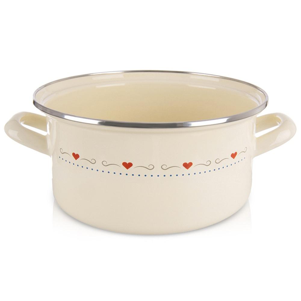 Cream enamel pot TONCA 24 cm, 4 l
