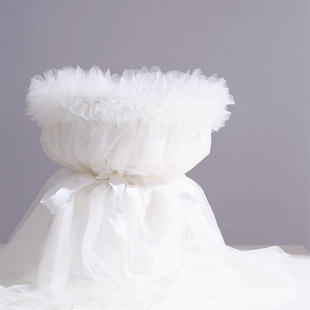 

Однотонная пряжа для упаковки цветов 50x75см Декоративная упаковочная пряжа Букет белый