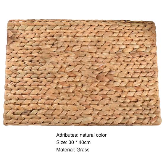Tischset Verarbeitung Hitzebeständig Exquisite Rechteckform Vintage Geflochtenes Design Geschirrmatte