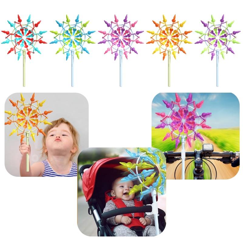 Diy Handheld Children's Educational Relief Toy 3d Sunflower Windmill With Radish Design