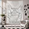 Wall Hanging Tapestry With Custom Name & Text, Rammstein Decorative Tapestry For Bedroom