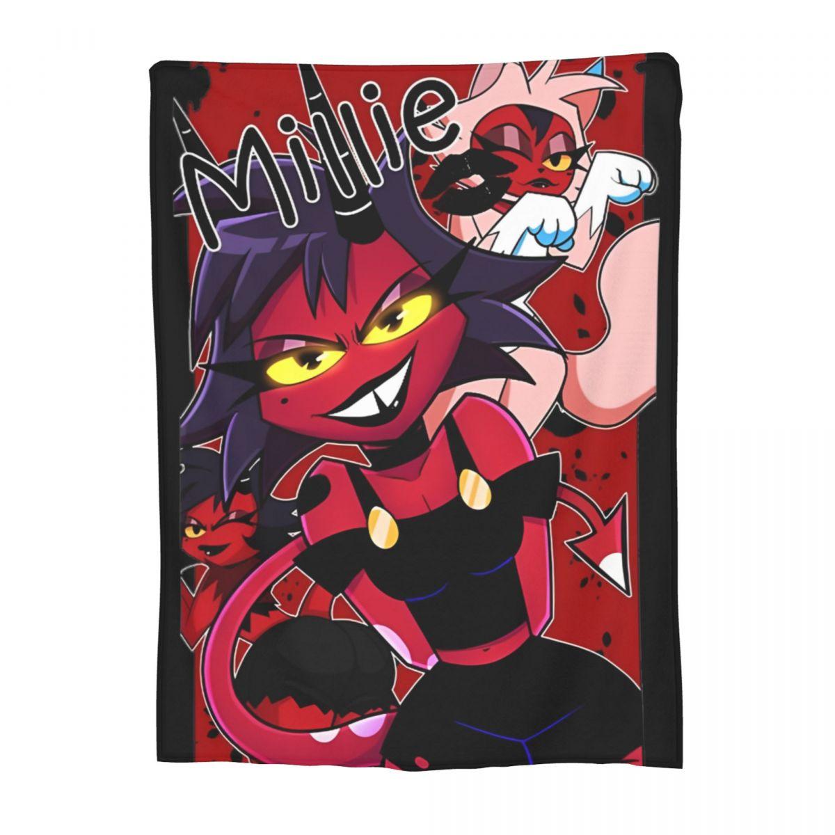 

Helluva-Boss Retro Blitzo Blankets Velvet Spring Autumn Multifunction Super Soft Throw Blankets for Sofa Outdoor Rug Piece 30x40in
