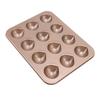 Chestnut Shaped Muffin Cake Pan 12 Hole Antistick Carbon Steel Easy Cleanup Chocolate Pan for Puddings Desserts