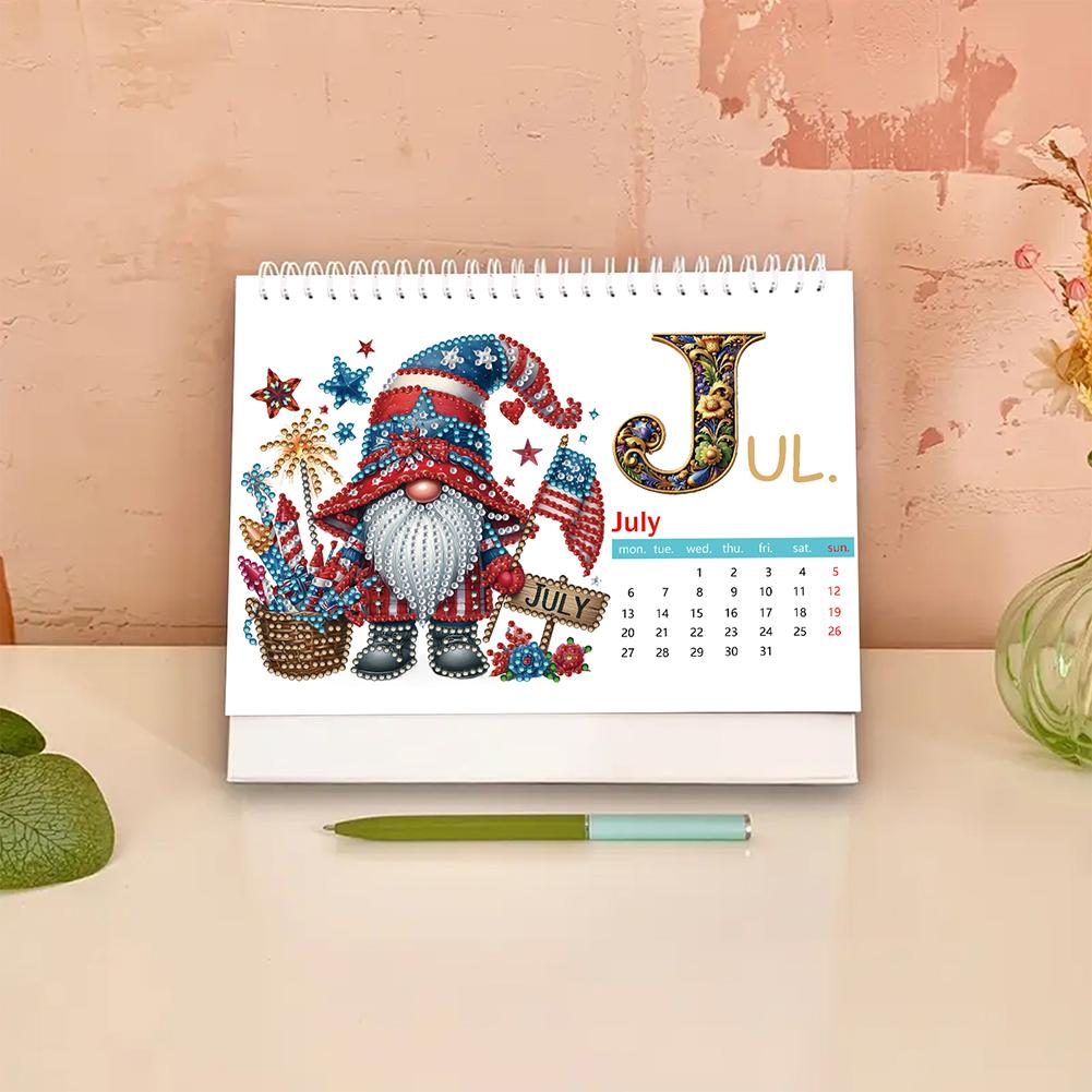 2026 Calendar Diamond Painting Calendar Set with Irregular Shaped Diamonds for Living Room Bedroom Office Desk Gift Giving