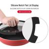 Universal Heat-Resistant Silicone Pot Lid with Notch - Edge-Sealing Glass Lid for Soup, Stir-fry, and Frying