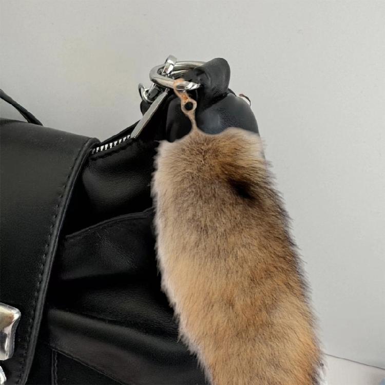 Pelziger Schlüsselanhänger Handtaschenanhänger Tasche Rucksack Hängende Dekorationen Fuchsschwanz Schlüsselanhänger