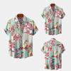 2026 Summer Men's Short Sleeve Floral Shirt - European and American Style