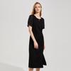 Women's Knit Short Sleeve Midi Dress
