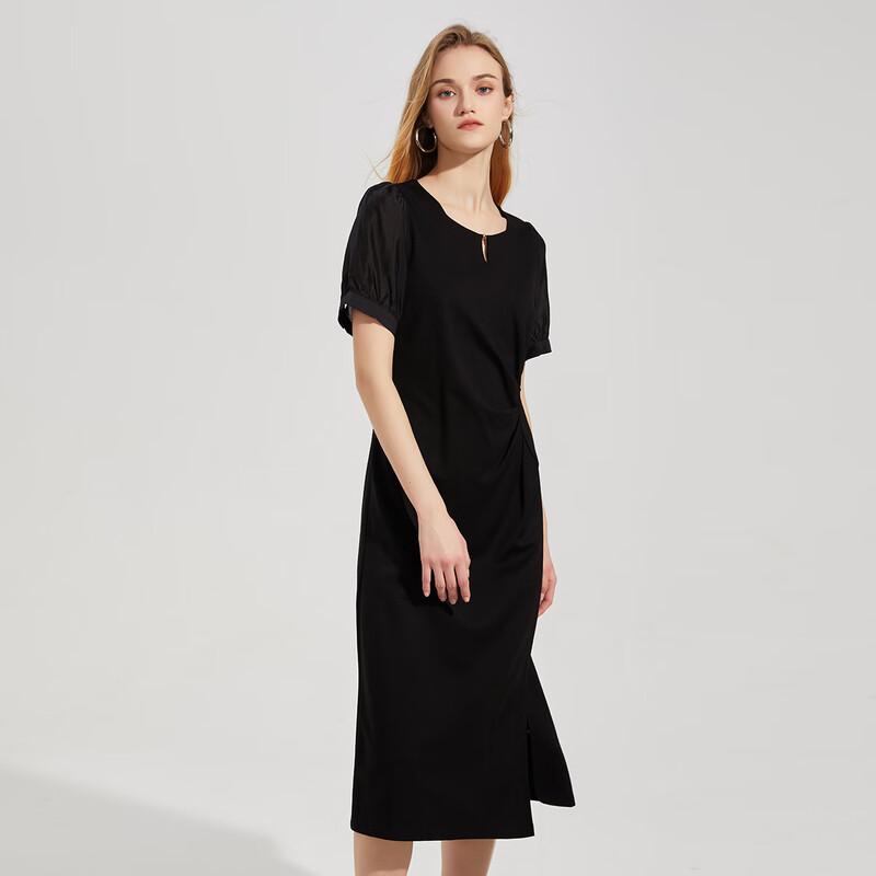 Women's Knit Short Sleeve Midi Dress
