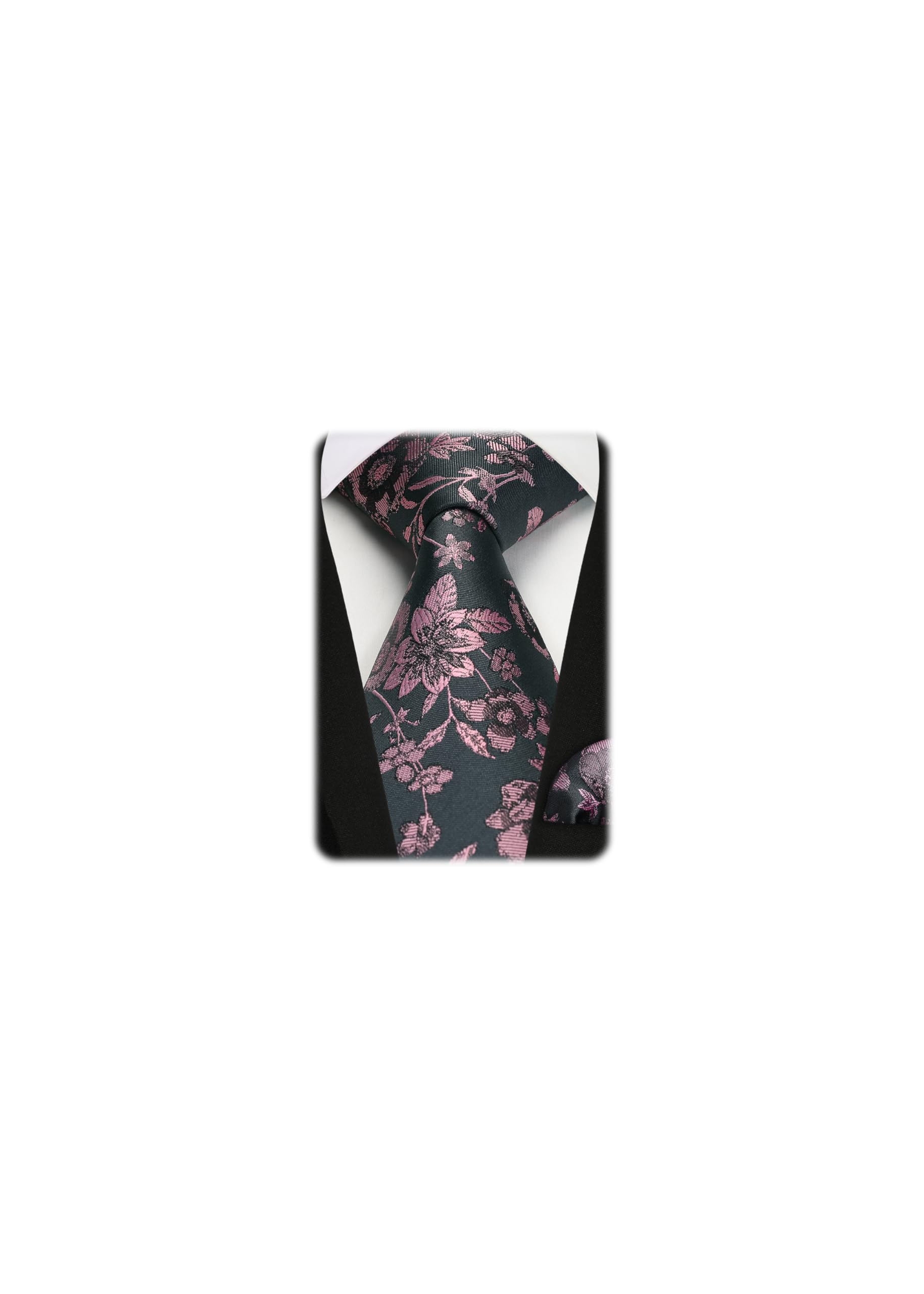 

Мужской галстук Japanese Chief Silk [Enlision], черный, розовый, с цветочным узором, стильный, свадебный, брендовый, с узором,…