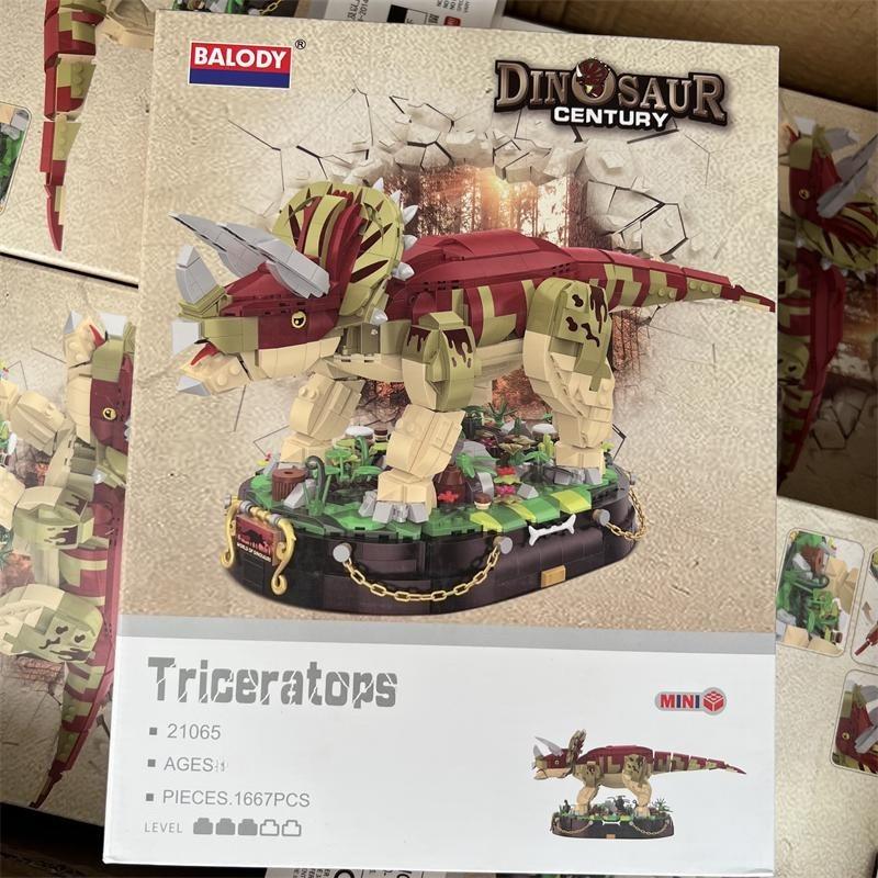 Balody Blocks Dinosaur Building Blocks Diy Tyrannosaurus Jurassic Triceratops Bricks Fun Toy Birthday Gift Boy Present Christmas