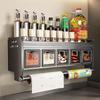 Kitchen Wall-Mounted 3-Compartment Spice Organizer