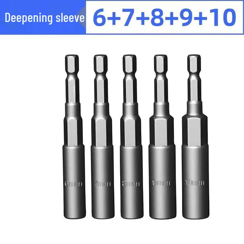 Deep Socket Extension Set for Electric Hex and Pneumatic Drills