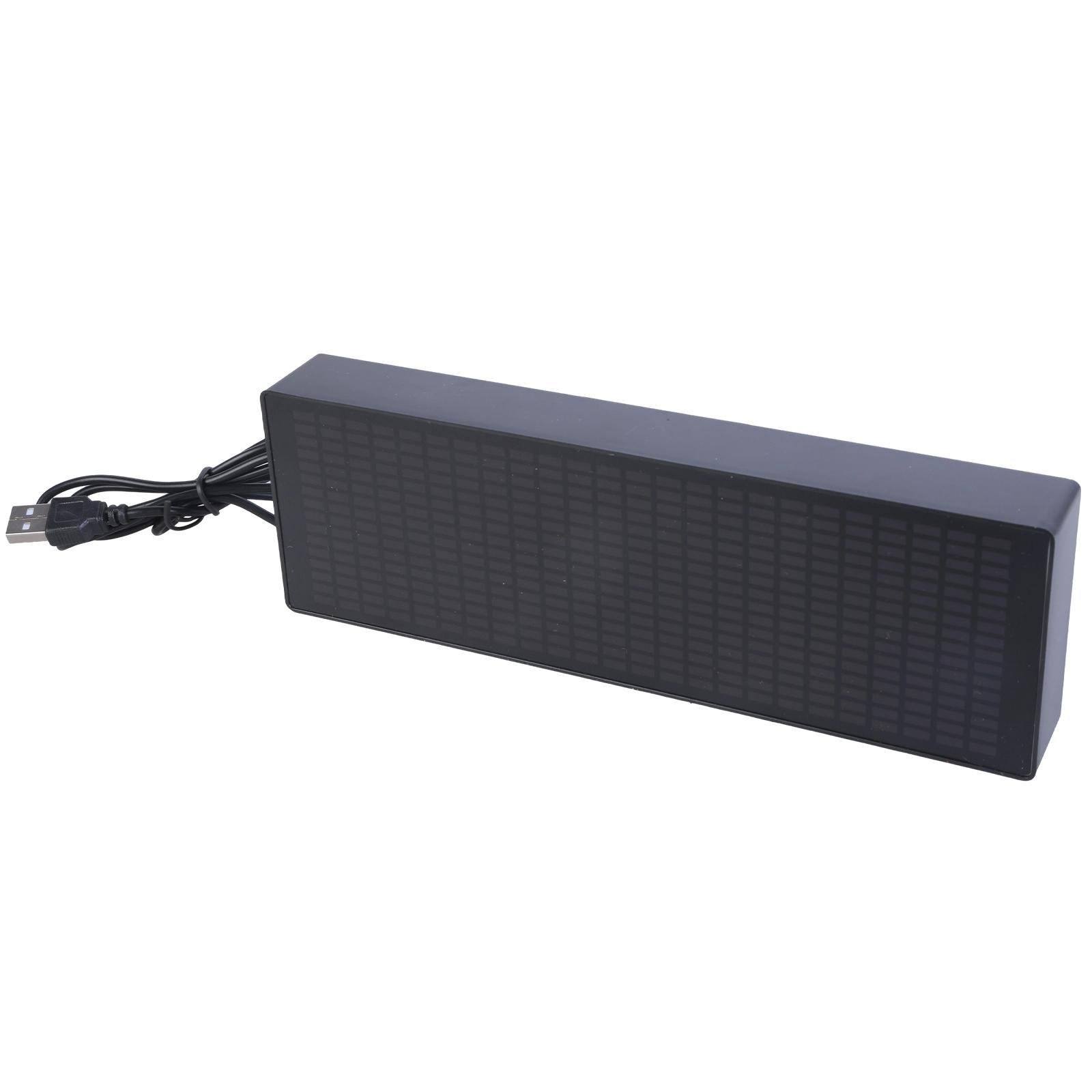 

Музыкальный спектральный дисплей 20 динамических эффектов Голосовой датчик Пикап-анализатор с часами 384 светодиода 1624 сегмента Ритм-свет чёрный