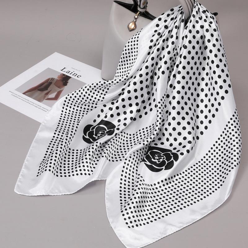 90 Square Scarves, Silk Scarves, Women's New Spring and Summer High-end Sense Versatile, Thin Scarves, Shawls Outside