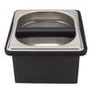Coffee Knock Box Rubber Coffee Box with Removable Stainless Steel Ground Container for Cafe Bar