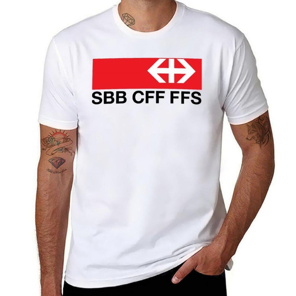 Ferrovie Federali Svizzere (SBB-CFF-FFS) Maglietta con Logo T-Shirt Stampa Personalizzata Magliette Divertenti Maglietta in Cotone