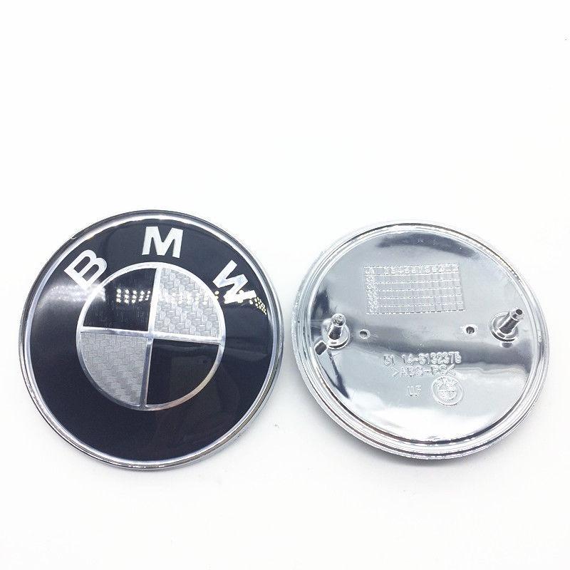Replacement Carbon Fiber Bmw Emblem Badge 82mm Front Hood Trunk Logo For Most Bmw Models