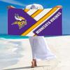 Minnesota Vikings Print Beach Towel, Large Soft Quick Dry Towel for Beach Camping Swimming