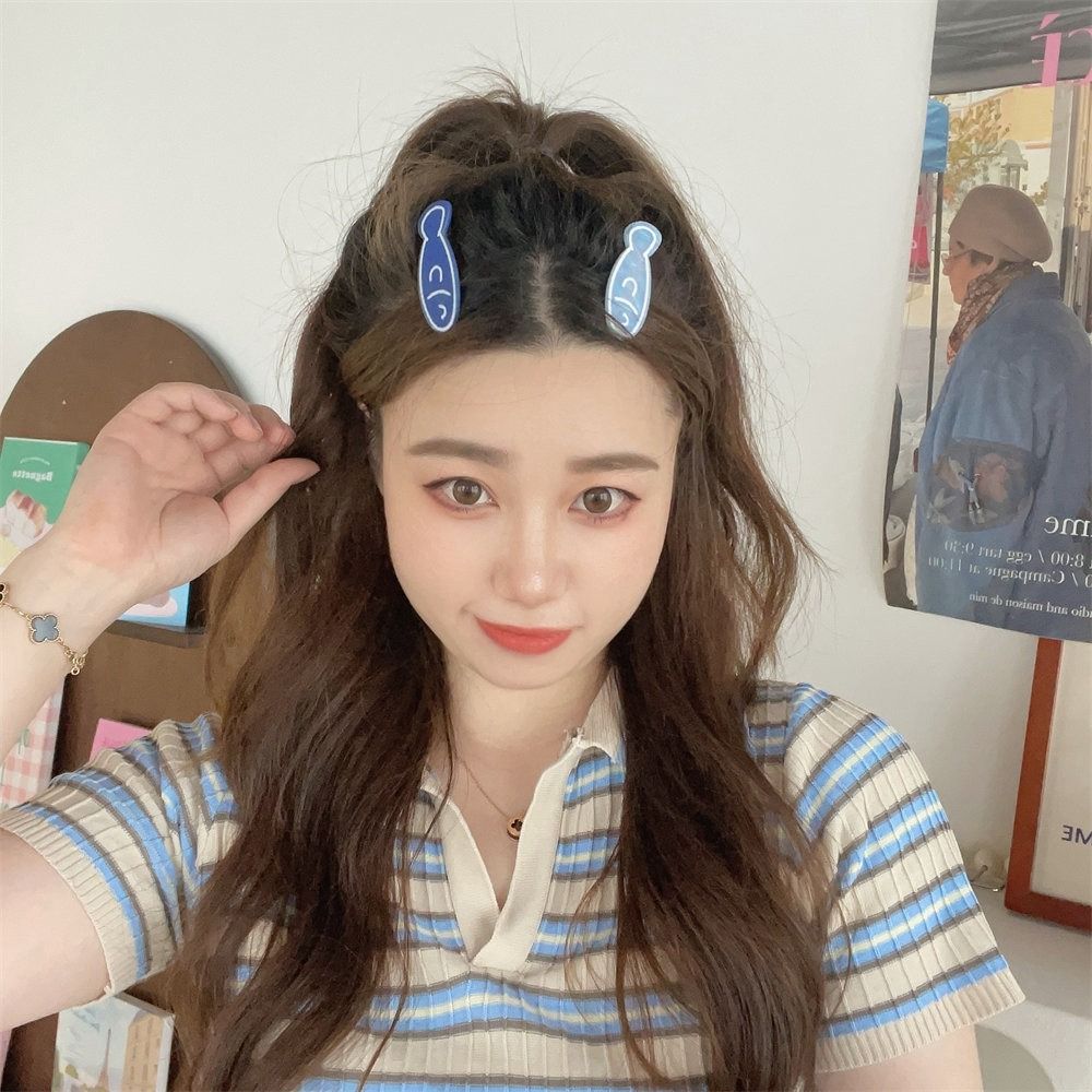 Y2k Fish Bone Hairpin Cartoon Dolphin Barrettes Sweet Animal Hair Clip  Girls