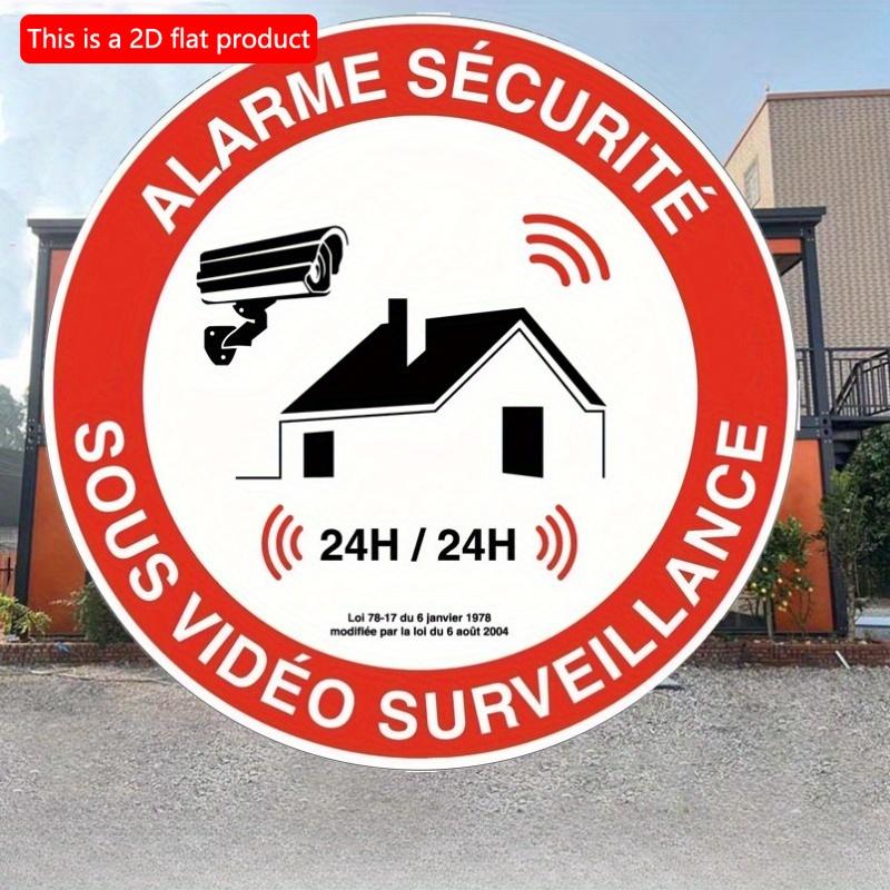 

1pc 2d Flat 20*20cm, Security Alarm Under Video Surveillance Wooden Sign, for Restaurant Shop, Farmhouse, Street, Shop, Bar, and Coffee House Decor. 20*20cm