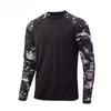 Mens Long Sleeve Crew Neck Fishing Shirt UV Protection Quick Dry Breathable Outdoor T-Shirt Fall