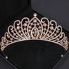 Diademi e Corone di Cristallo Rosa Diadema Corona Strass per Ballo di Fine Anno per Donne Accessori Capelli Sposa Matrimonio Gioielli Corona Tiara Regalo
