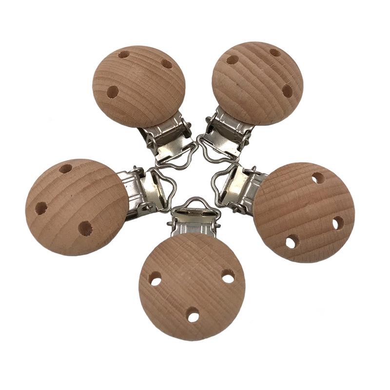 

Wooden Anti-Drop Baby Pacifier Clip & Teething Toy Chain