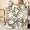 Geometric Pattern Flannel Blanket Soft, Skin-Friendly, Breathable Cozy Throw for Home, Couch Napping, Dorm Bed, Christmas Halloween