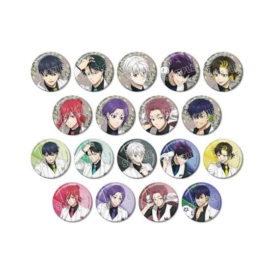 TV Anime Blue Lock Newly Illustrated Suit Model Ver. 2nd Series Trading Glitter Can Badges (18 pcs/box) - Yoichi Isagi, Rin Itoshi, Seishiro Nagi,