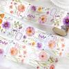 5cm*2m Creative Flower PET Tape For Collage Junk Journal Scrapbooking Diy Diary Album Material Masking Tape Stickers