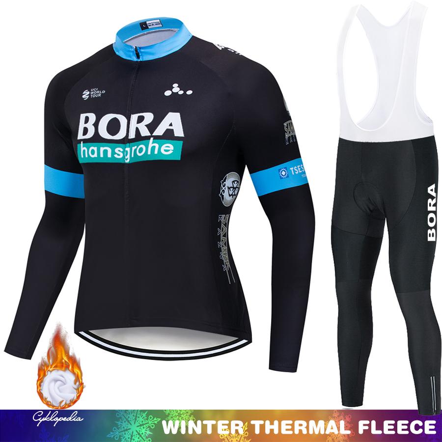 Men's2026 Winter Warm Cycling Clothing Set  Hermal Fleece Jersey UCI BORA Jumper Clothing Mountain Bikes Retro Mens Clothes Ciclismo Hombre Suit