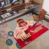 Custom Name Crystal Velvet Rug,Taylor Swift Comfortable Anti Slip Floor Mat For Room Decoration