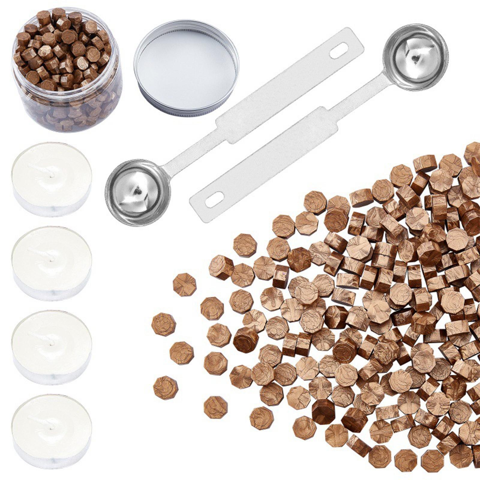 

100 шт. Винтажная восковая печать для марок, ретро-печать с бисером, запечатывание макарон, золотая свадьба, день рождения, восковой лак для печатей, лак One Size коричневый