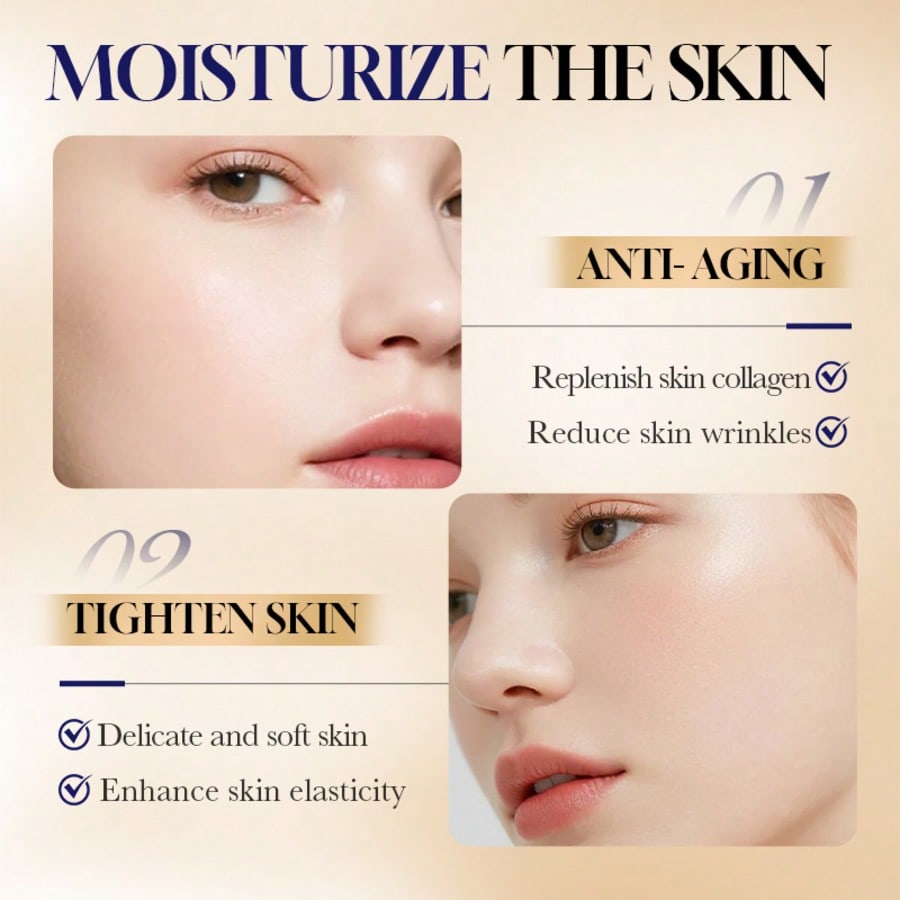 5pcs Collagen Skincare Set, Includes Brightening Collagen Face Cream, Toner, Cleanser, Moisturizer