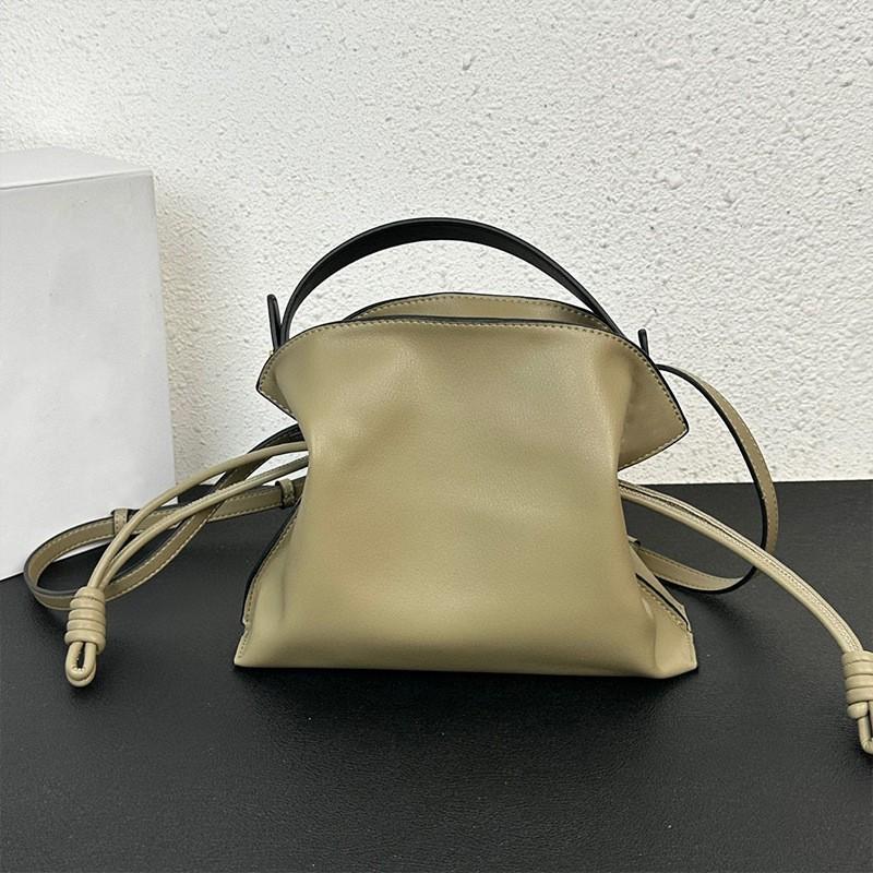2023 Luojia New Style Blessing Bag Hand-held Cross-body Solid Color Dumpling Drawstring Bucket High-quality Texture Simple