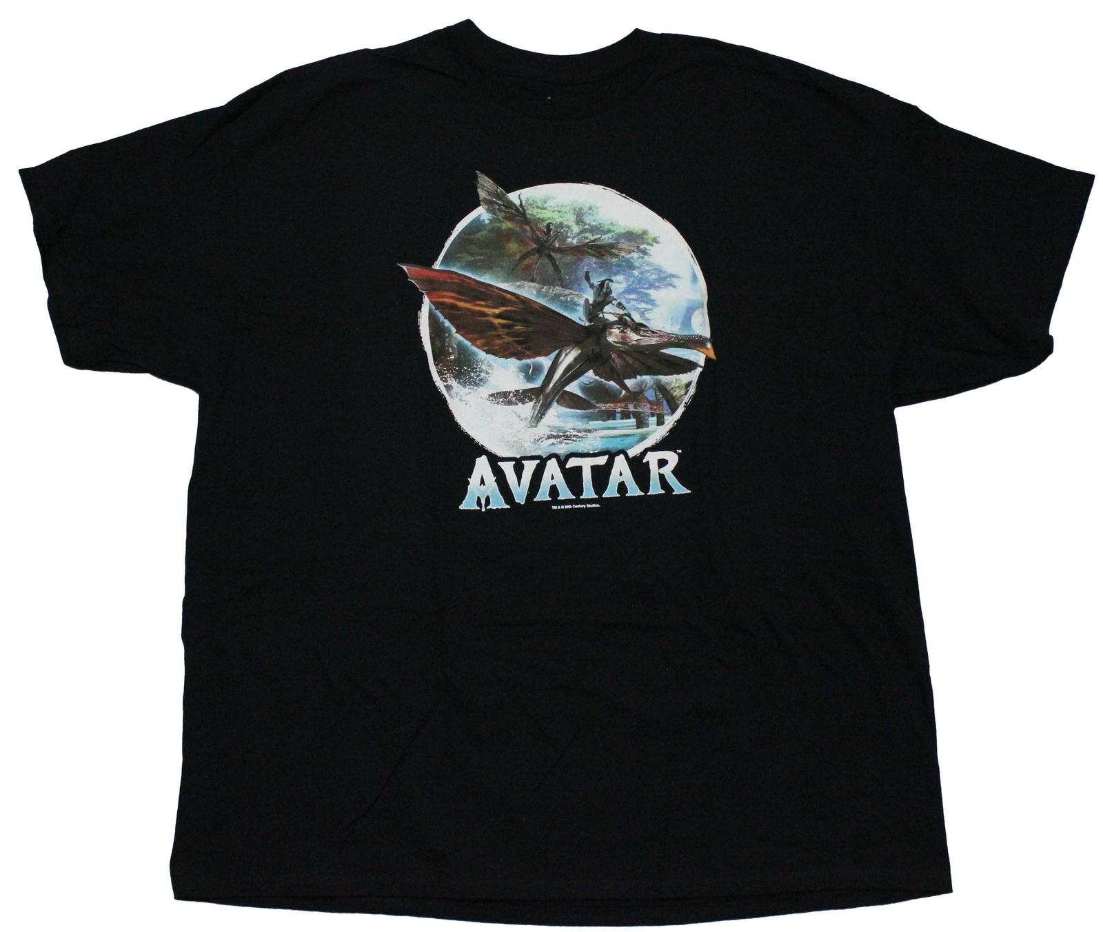 Avatar New Adult T-Shirt - Way of the Water Banjees Flying Over Name M
